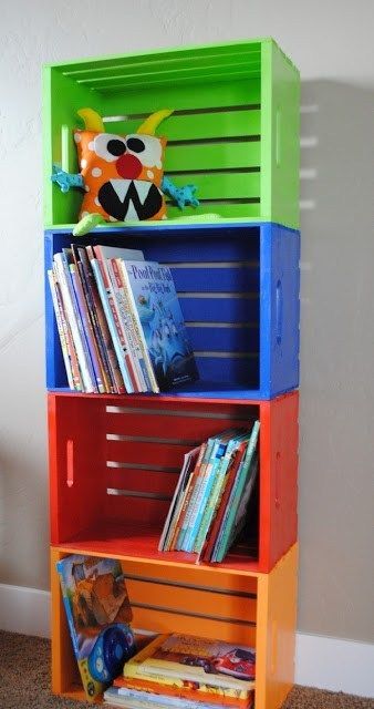 10 Amazing Tutorials for Kids' Room Bookshelves - Six Clever Sisters - 10 Amazing Tutorials for Kids' Room Bookshelves - Six Clever Sisters -   17 diy Organization bookshelf ideas