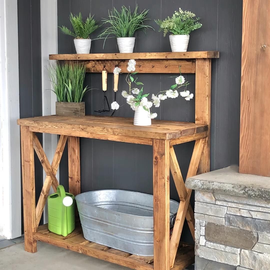 $50 DIY Potting Bench - $50 DIY Potting Bench -   17 diy Outdoor projects ideas