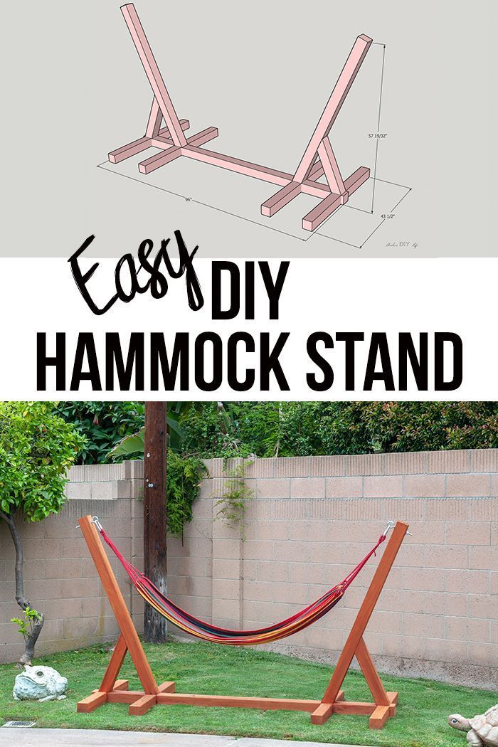 Easy DIY Hammock Stand Using 3 Tools - Full Tutorial, Video and Plans - Easy DIY Hammock Stand Using 3 Tools - Full Tutorial, Video and Plans -   17 diy Outdoor projects ideas