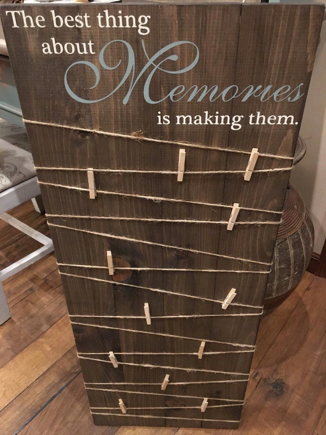 Making Memories Wooden Sign / Picture Board with clips / Photo Board with clips / Wood Picture Frame /Wood Photo Sign /Picture Display Board - Making Memories Wooden Sign / Picture Board with clips / Photo Board with clips / Wood Picture Frame /Wood Photo Sign /Picture Display Board -   17 diy Wood rustic ideas
