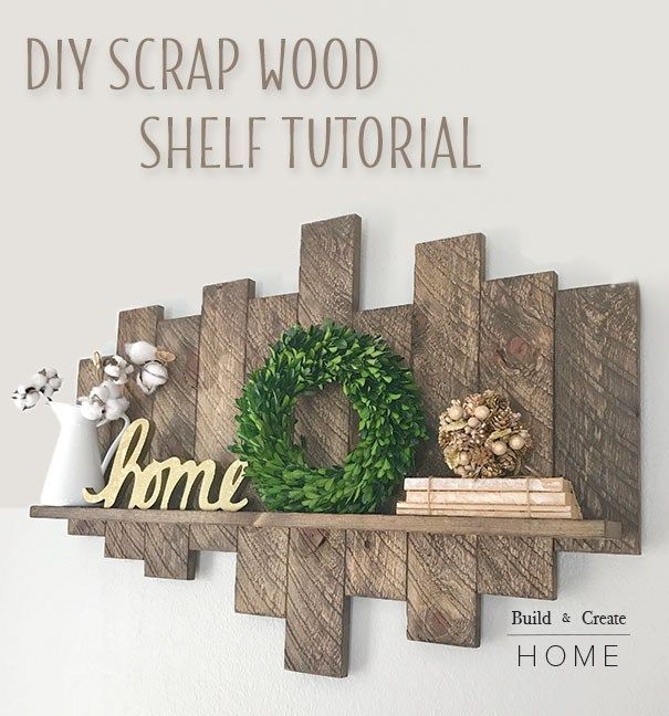 DIY Scrap Wood Shelf Tutorial - Pretty Handy Girl - DIY Scrap Wood Shelf Tutorial - Pretty Handy Girl -   17 diy Wood rustic ideas