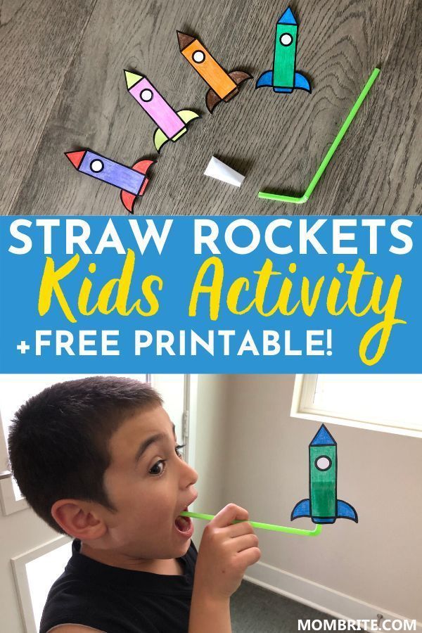 Straw Rockets Activity (with Free Rocket Printable) | Mombrite - Straw Rockets Activity (with Free Rocket Printable) | Mombrite -   17 rainy day diy For Teens ideas