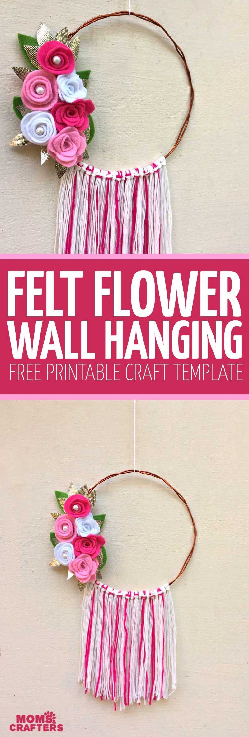 Make an easy felt floral wall hanging - Make an easy felt floral wall hanging -   17 spring diy For Teens ideas