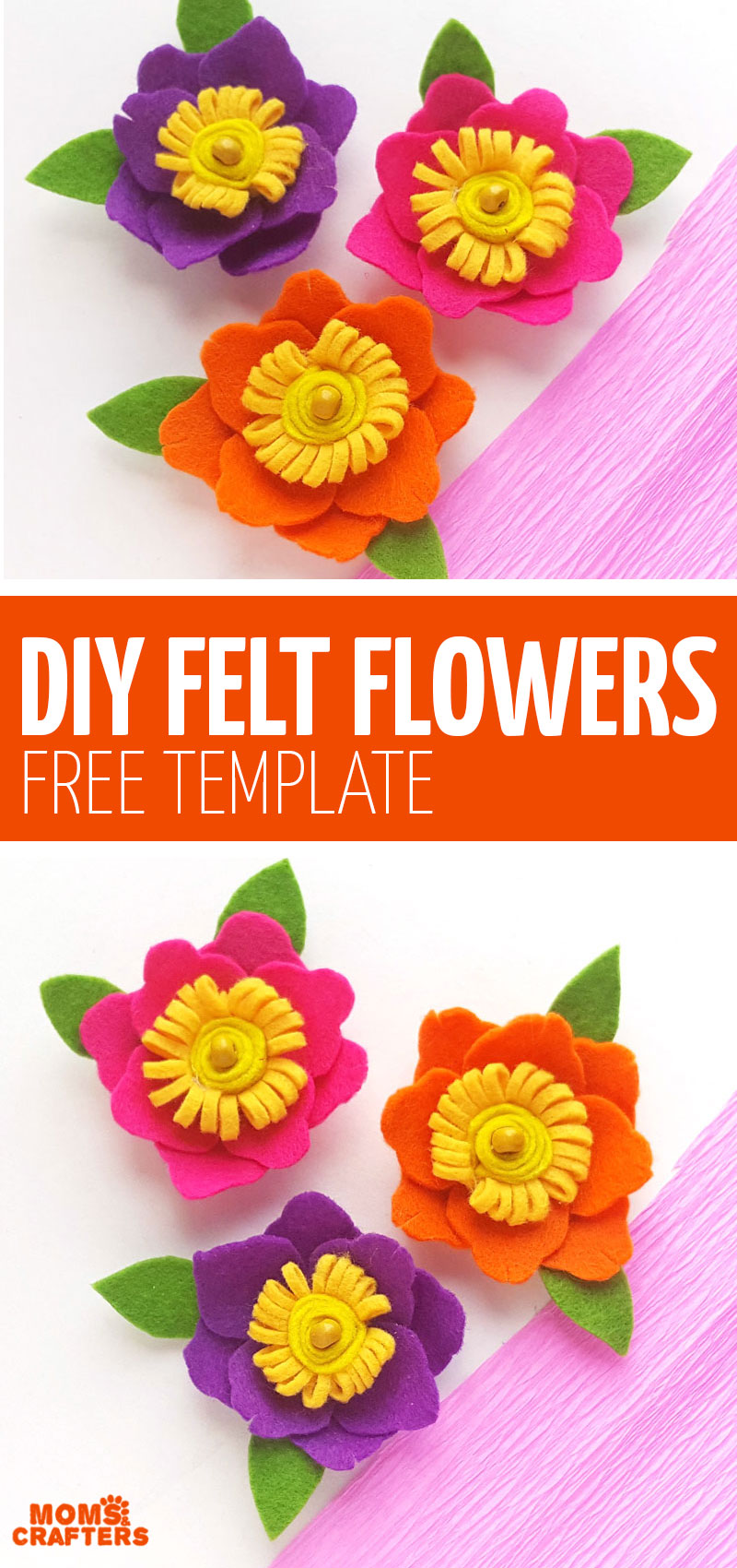 DIY Felt Flowers - Free Printable Template * Moms and Crafters - DIY Felt Flowers - Free Printable Template * Moms and Crafters -   17 spring diy For Teens ideas