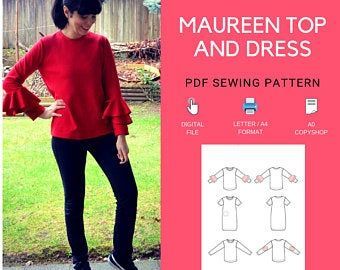 Anne Dress and Top PDF printable sewing pattern and Tutorial  Sizes from 4 to 22 - Anne Dress and Top PDF printable sewing pattern and Tutorial  Sizes from 4 to 22 -   17 style Guides pdf ideas