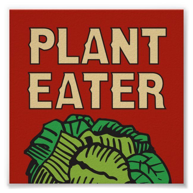 Plant Eater retro design vegetarian vegan Poster | Zazzle.com - Plant Eater retro design vegetarian vegan Poster | Zazzle.com -   17 style Retro design ideas