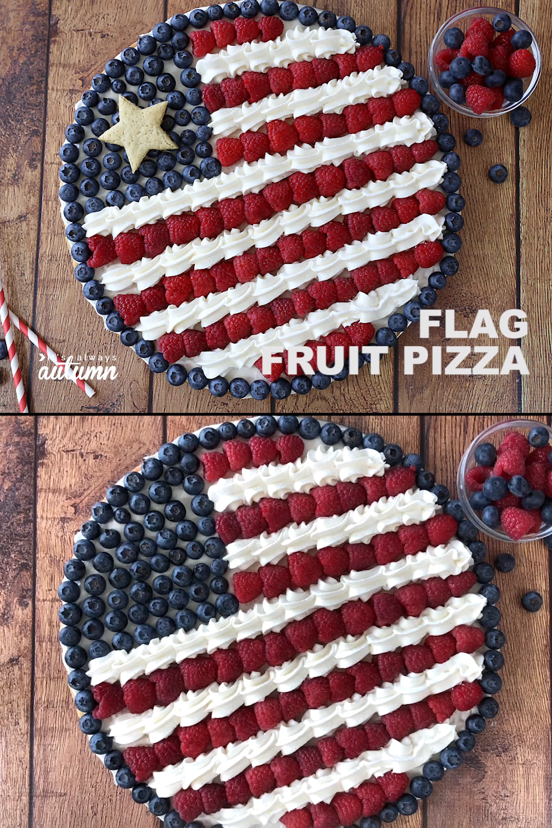 Flag Fruit Pizza - Flag Fruit Pizza -   18 4th of july party ideas