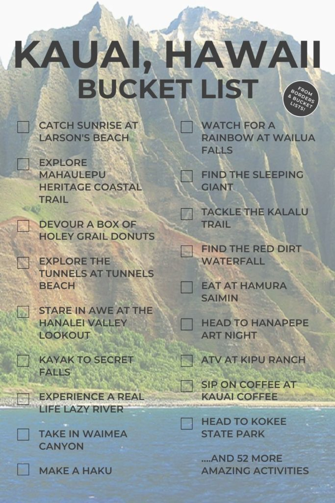 70 Unreal Things to Do on Kauai | Borders & Bucket Lists - 70 Unreal Things to Do on Kauai | Borders & Bucket Lists -   18 beauty Inspiration bucket lists ideas