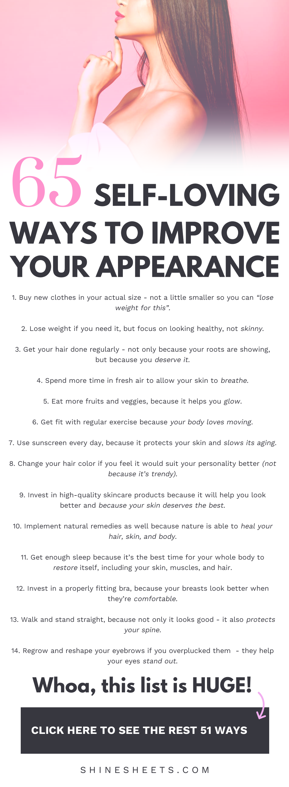 65 Self-Loving Ways To Improve Your Appearance - 65 Self-Loving Ways To Improve Your Appearance -   18 beauty tips ideas