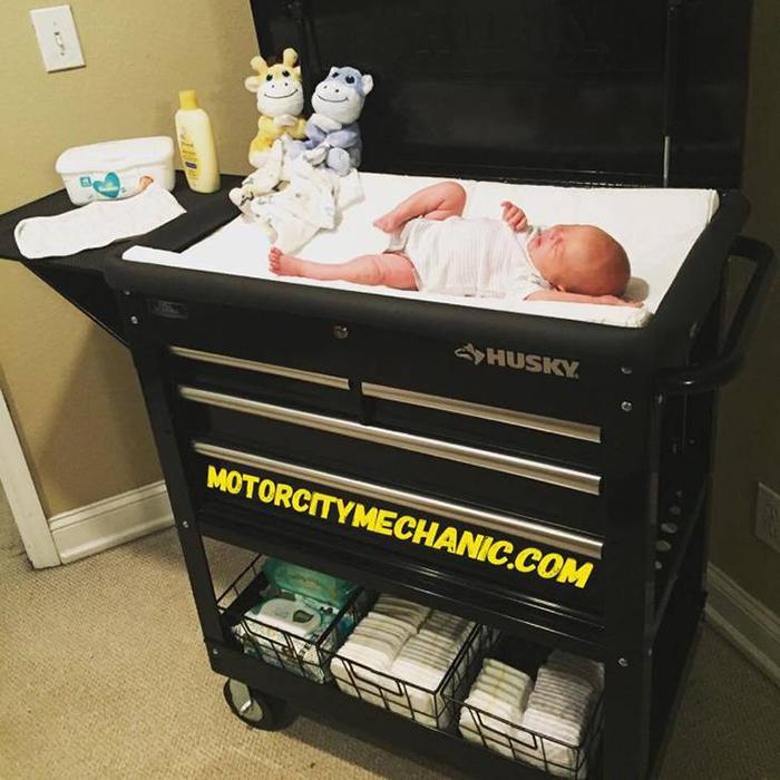 Dad Defends Using a Tool Box As a Diaper Changing Station for His Twins & Now We Want One - Dad Defends Using a Tool Box As a Diaper Changing Station for His Twins & Now We Want One -   18 diy Baby changing table ideas