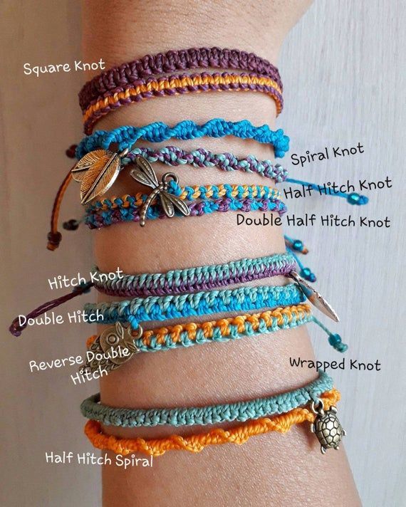 One colorful simple macrame bracelet, you choose among 9 different patterns and 70 colors, made to order in the style and colors you choose. - One colorful simple macrame bracelet, you choose among 9 different patterns and 70 colors, made to order in the style and colors you choose. -   18 diy Bracelets with yarn ideas
