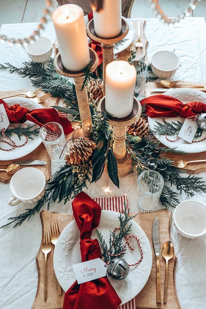 Easy Christmas Table Setting with Red – Hallstrom Home - Easy Christmas Table Setting with Red – Hallstrom Home -   18 diy Christmas table ideas