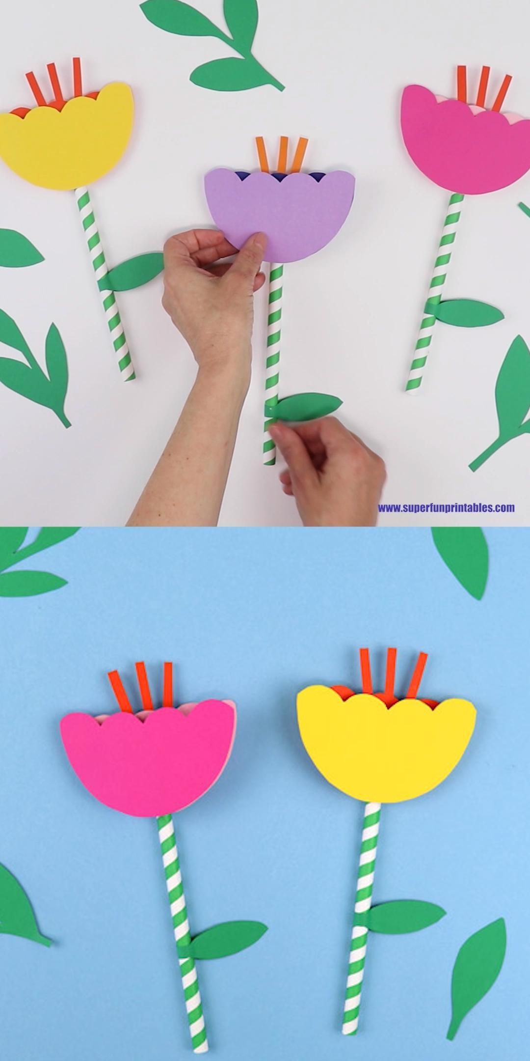 Easy flower card - Easy flower card -   18 diy Crafts for teachers ideas