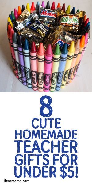 10 Cute and Creative Homemade Teacher Gifts For Under $5 - 10 Cute and Creative Homemade Teacher Gifts For Under $5 -   18 diy Crafts for teachers ideas