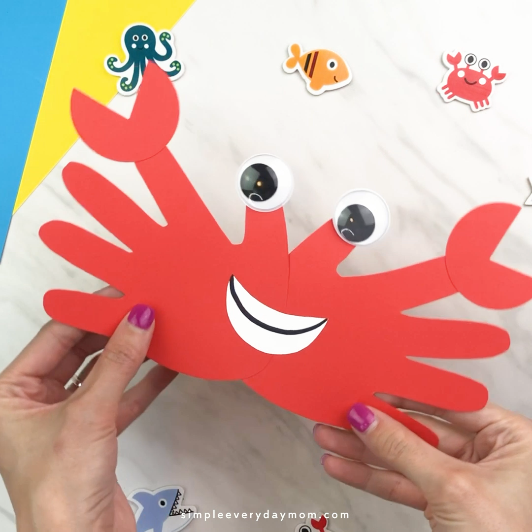 Handprint Crab Craft For Kids - Handprint Crab Craft For Kids -   18 diy Crafts for teachers ideas