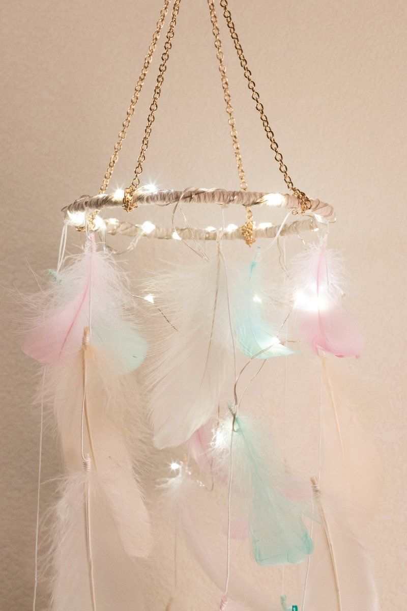 Dream Catcher - Baby Pink & Blue - Dream Catcher - Baby Pink & Blue -   18 diy Dream Catcher chandelier ideas