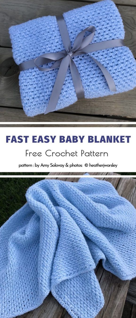 Fast and Easy Baby Blanket Free Pattern - Fast and Easy Baby Blanket Free Pattern -   18 diy Easy baby ideas