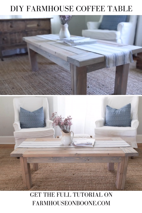 DIY Farmhouse Coffee Table Plans - DIY Farmhouse Coffee Table Plans -   18 diy Furniture livingroom ideas