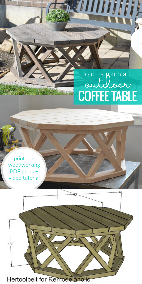How to Build an Outdoor Octagon Coffee Table with Lattice Legs - How to Build an Outdoor Octagon Coffee Table with Lattice Legs -   18 diy Furniture livingroom ideas