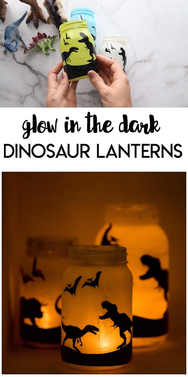 Dinosaur Lantern Jars - Dinosaur Lantern Jars -   18 diy Kids decor ideas