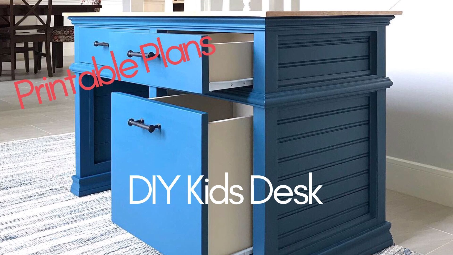 DIY Childrens Desk Plans with Storage - Abbotts At Home - DIY Childrens Desk Plans with Storage - Abbotts At Home -   18 diy Kids desk ideas