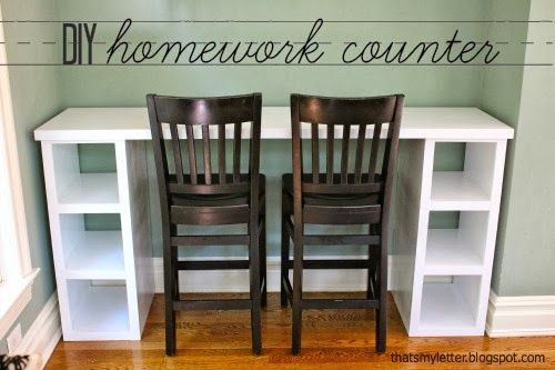 DIY Homework Counter - Jaime Costiglio - DIY Homework Counter - Jaime Costiglio -   18 diy Kids desk ideas