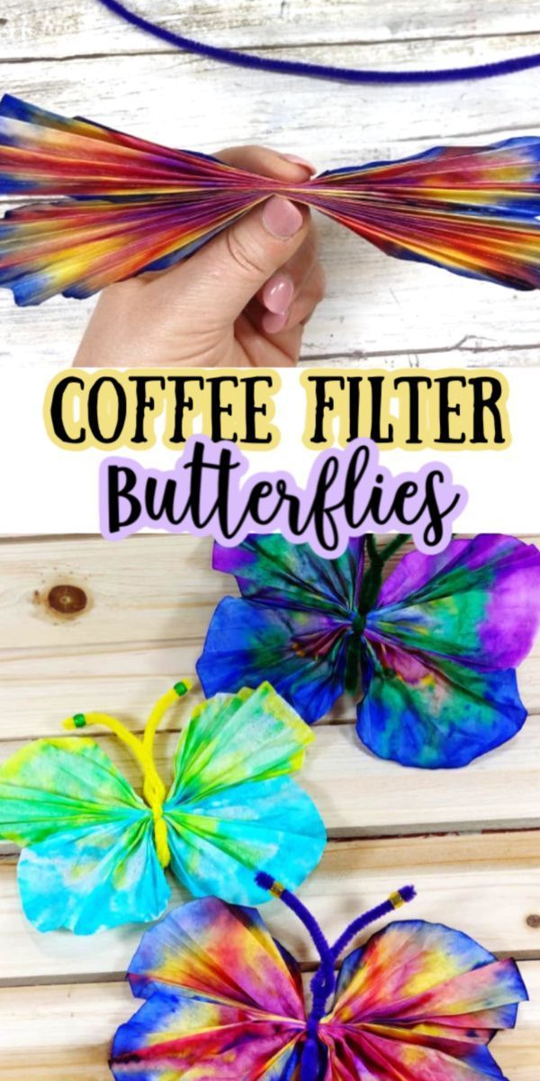 How to Make Coffee Filter Butterflies - How to Make Coffee Filter Butterflies -   18 diy Kids fun ideas