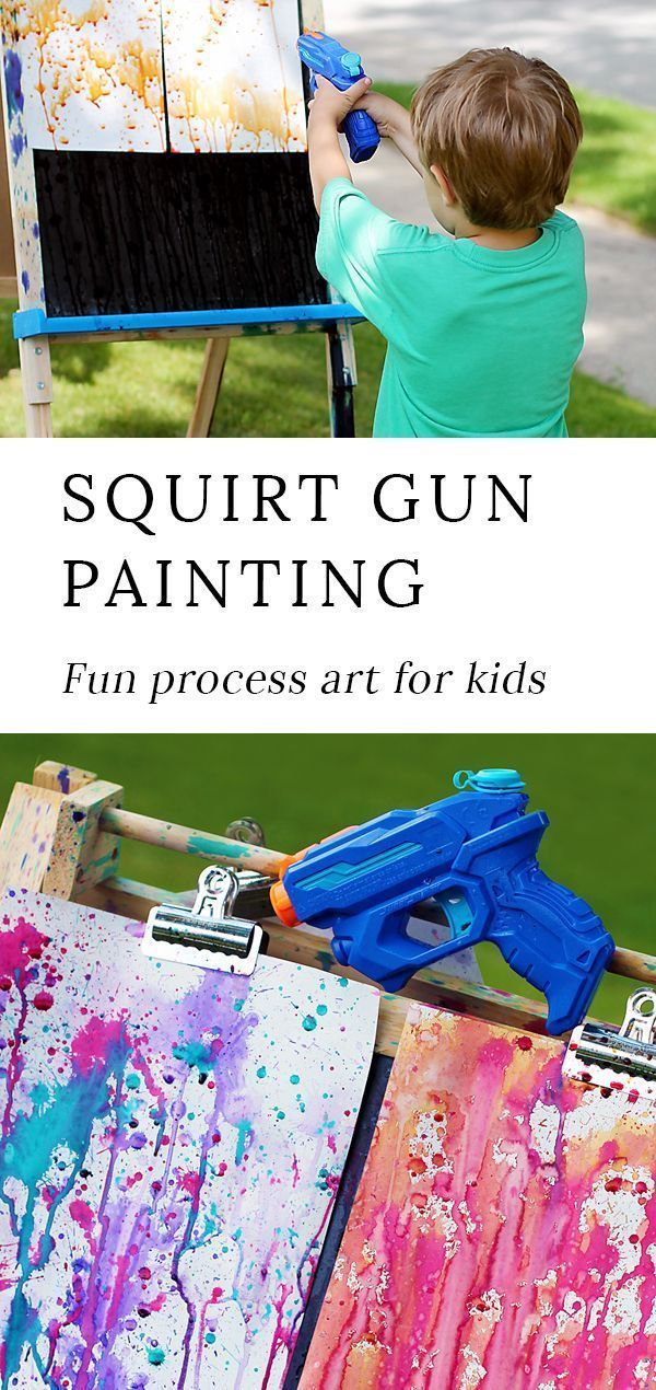 Thrill Your Kids with Colorful Squirt Gun Painting - Thrill Your Kids with Colorful Squirt Gun Painting -   18 diy Kids fun ideas