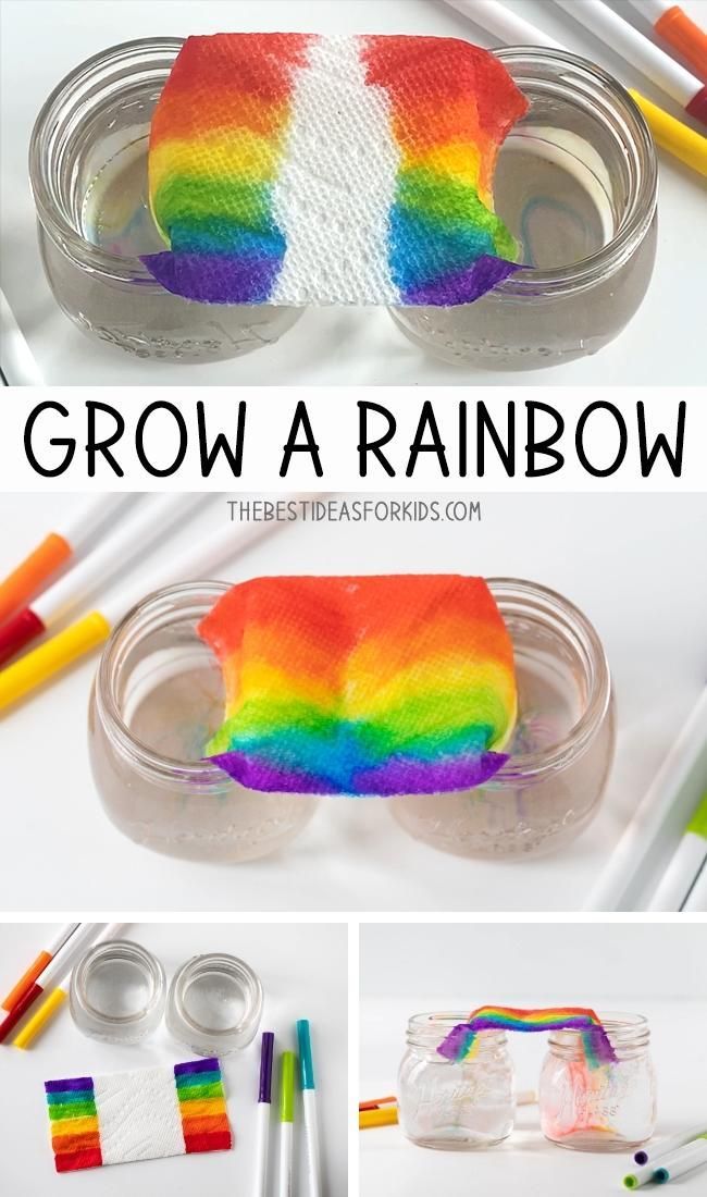 Grow a Rainbow Experiment - Grow a Rainbow Experiment -   18 diy Kids fun ideas