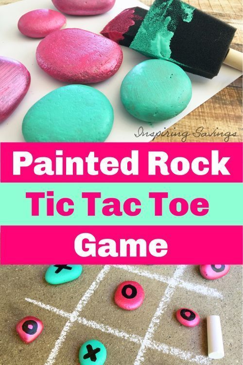 Fun Birthday Party Game: Painted Outdoor Tic Tac Toe Set - Fun Birthday Party Game: Painted Outdoor Tic Tac Toe Set -   18 diy Kids fun ideas