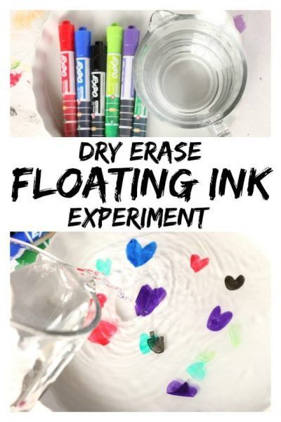 Amazing Dry Erase and Water Experiment - Floating Hearts - Happy Hooligans - Amazing Dry Erase and Water Experiment - Floating Hearts - Happy Hooligans -   18 diy Kids fun ideas