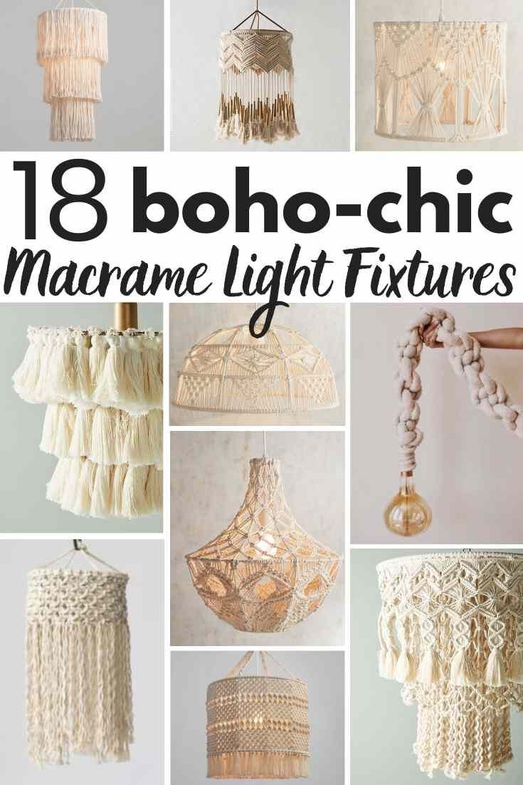 6 DIY macrame lighting projects +18 gorgeous macrame pendant lights you can buy! A shopping guide fo - 6 DIY macrame lighting projects +18 gorgeous macrame pendant lights you can buy! A shopping guide fo -   18 diy Lamp boho ideas