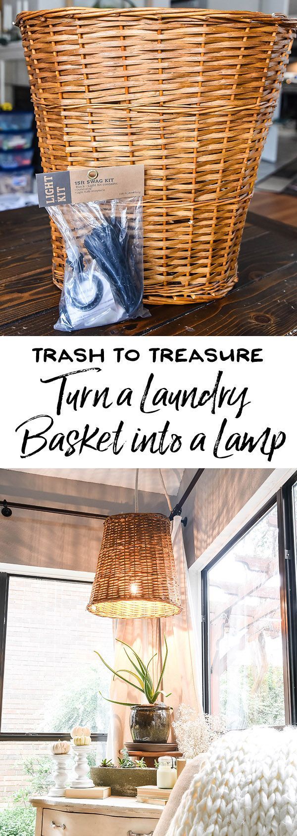 How to Turn a Laundry Basket into a Hanging Lamp - Our Handcrafted Life - How to Turn a Laundry Basket into a Hanging Lamp - Our Handcrafted Life -   18 diy Lamp boho ideas
