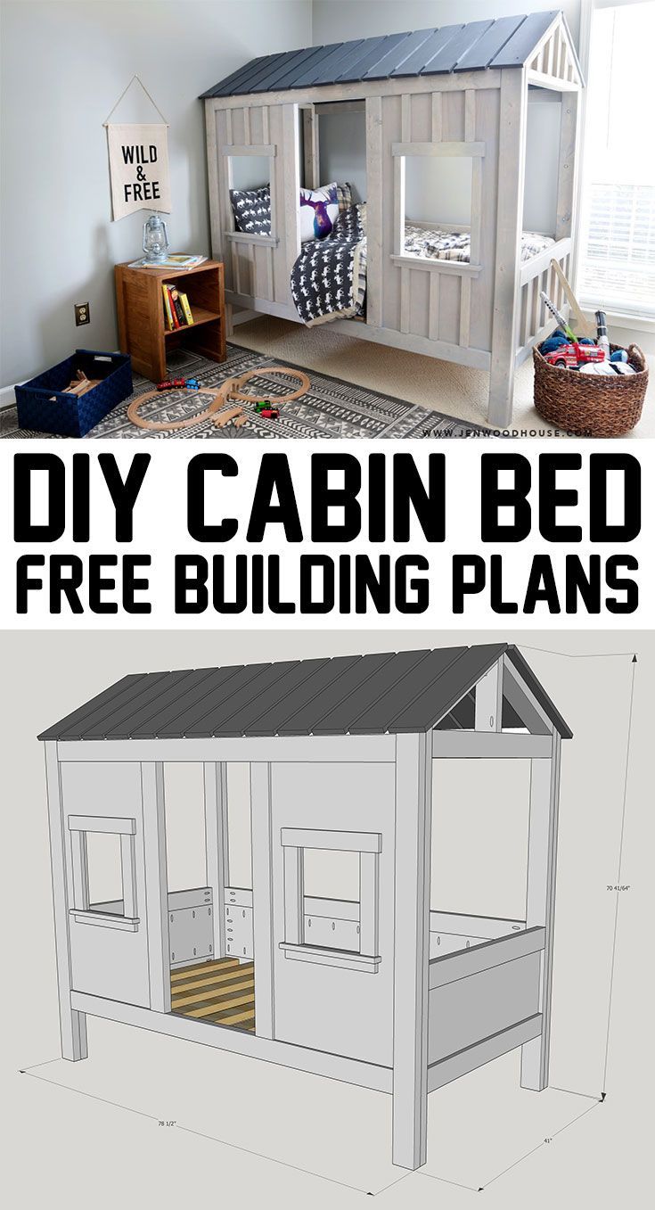 DIY Cabin Bed – The House of Wood - DIY Cabin Bed – The House of Wood -   18 diy Muebles cuarto ideas