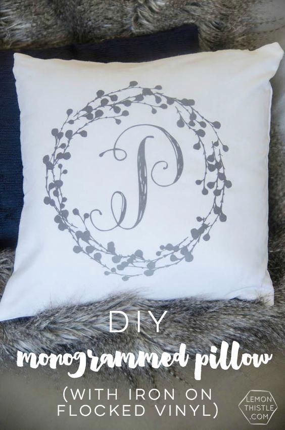 DIY Monogram Pillow Tutorial | Today's Creative Life - DIY Monogram Pillow Tutorial | Today's Creative Life -   18 diy Pillows cricut ideas