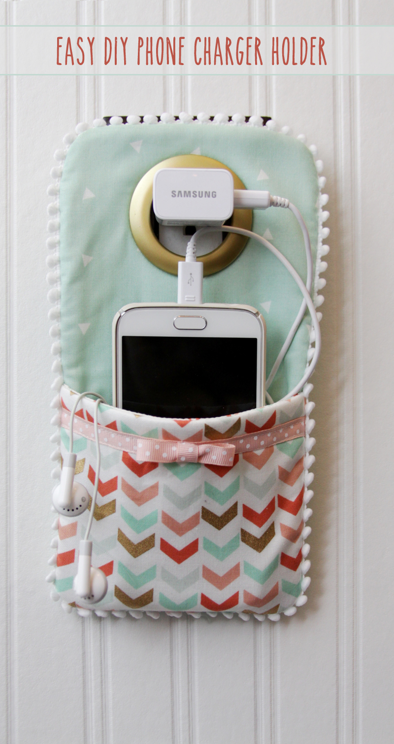 Easy DIY Phone Charger Holder | Sewing | Flamingo Toes - Easy DIY Phone Charger Holder | Sewing | Flamingo Toes -   18 diy Presents useful ideas