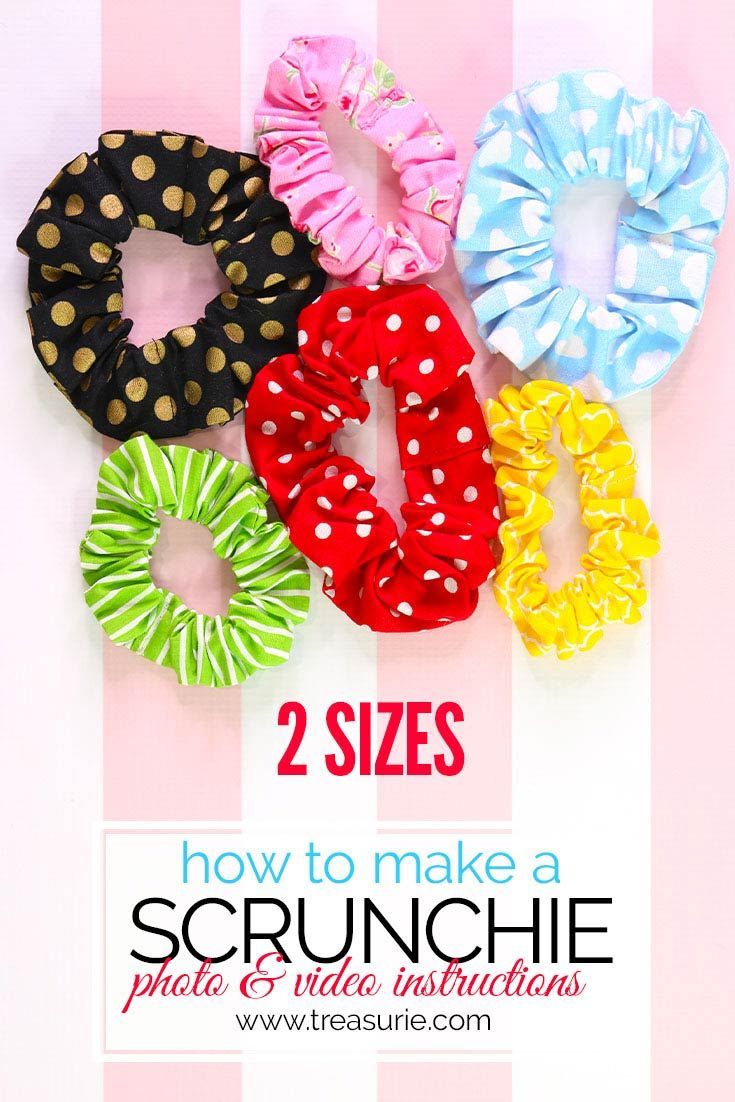 How to Make a Scrunchie {2 sizes} - DIY Scrunchie | TREASURIE - How to Make a Scrunchie {2 sizes} - DIY Scrunchie | TREASURIE -   18 diy Scrunchie haargummi ideas