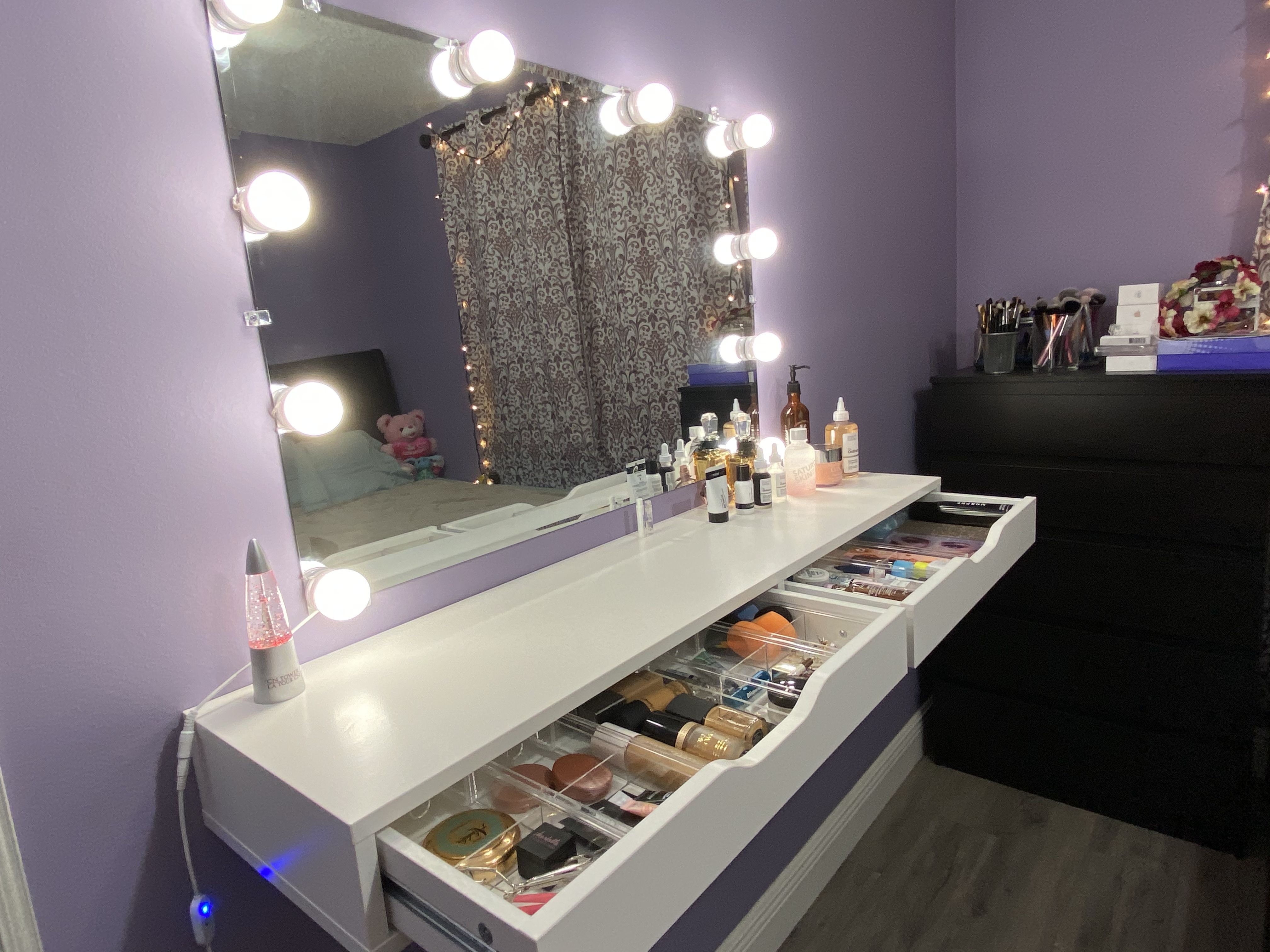 Ekby Makeup Vanity - Ekby Makeup Vanity -   18 diy Shelves makeup ideas