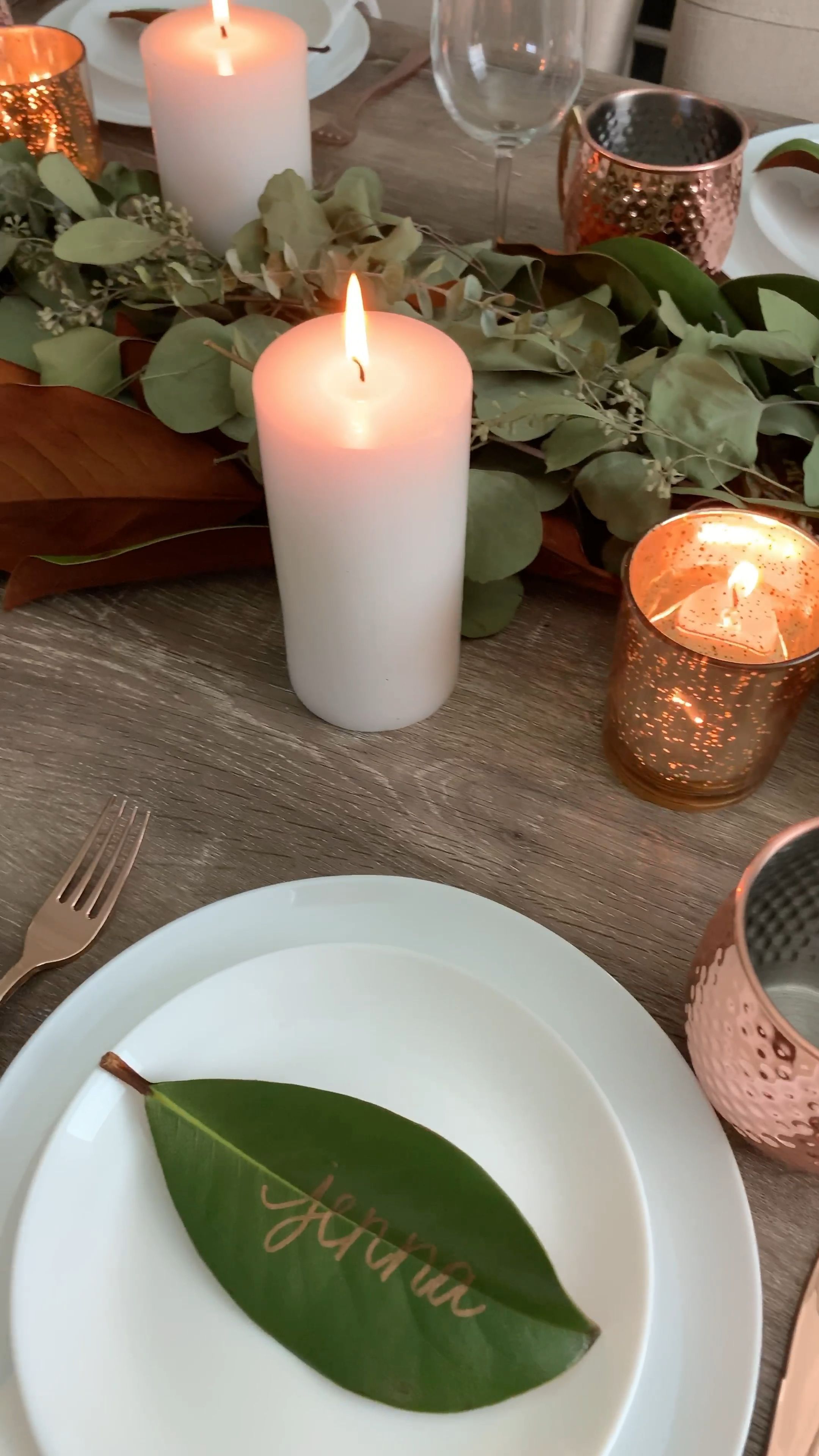 Copper and Eucalyptus Tablescape | Oh How Charming by Lauren - Copper and Eucalyptus Tablescape | Oh How Charming by Lauren -   18 diy Table dinner ideas