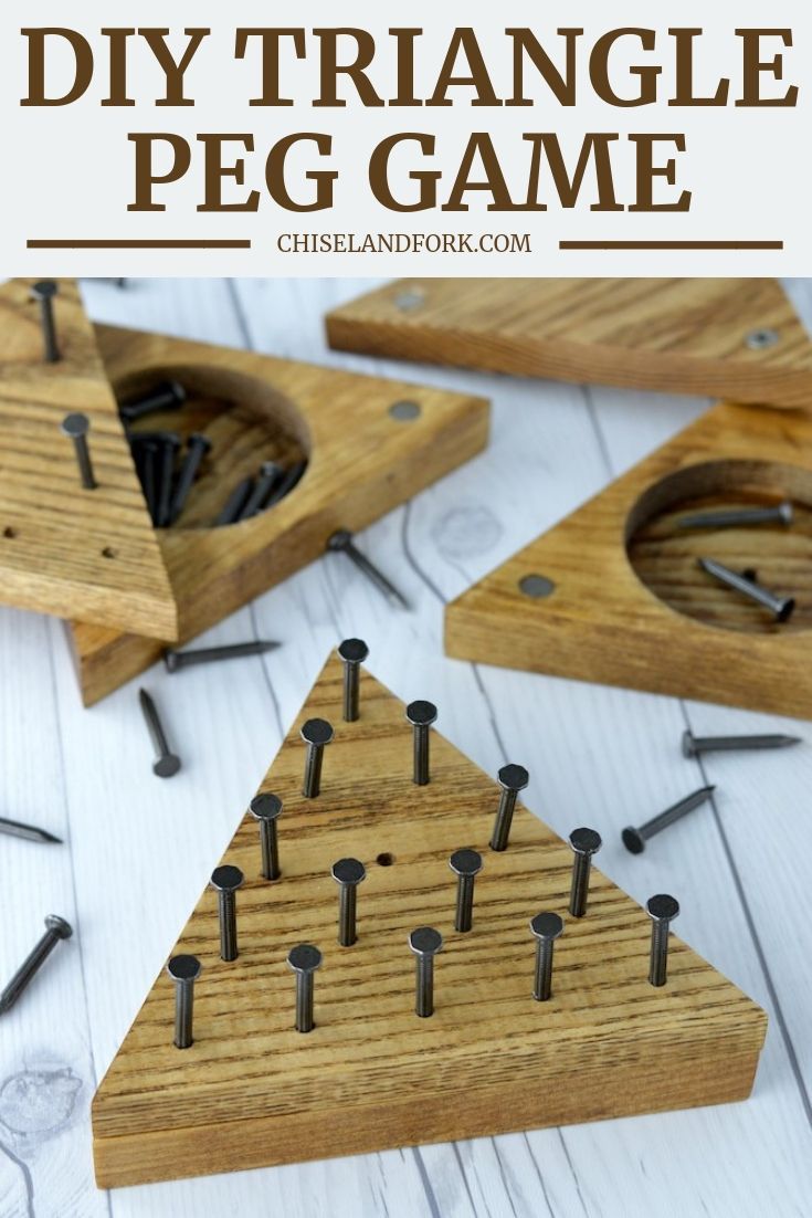 DIY Triangle Peg Game (Step-by-Step Instructions) - Chisel & Fork - DIY Triangle Peg Game (Step-by-Step Instructions) - Chisel & Fork -   18 diy Wood games ideas