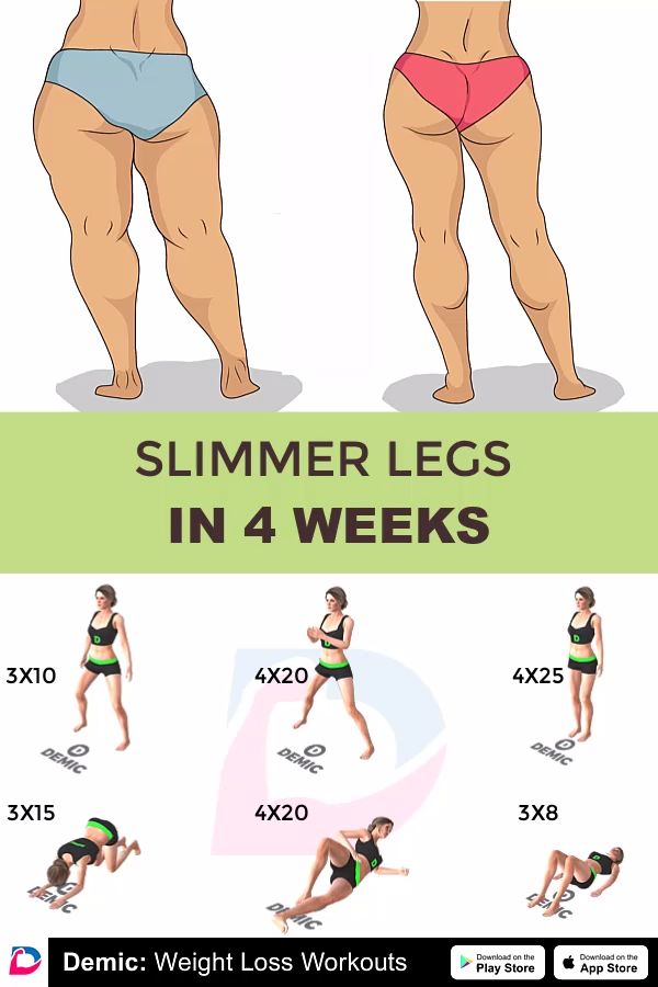 Slimmer legs in 4 weeks. - Slimmer legs in 4 weeks. -   18 fitness Ejercicios videos ideas