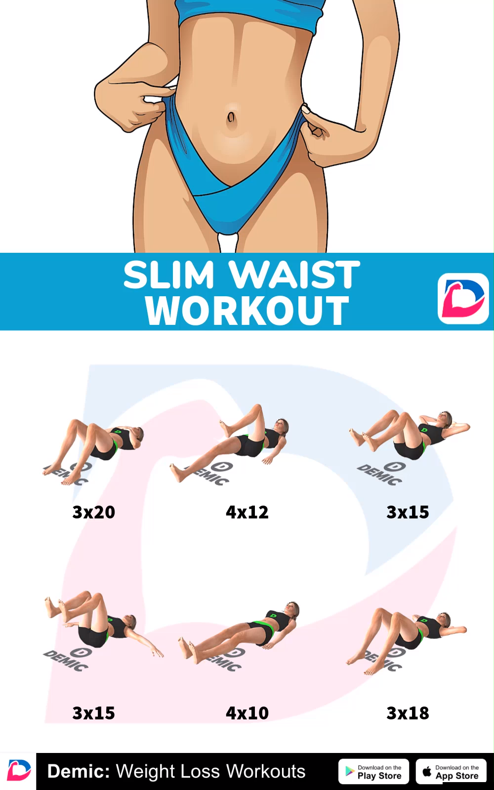 Slim Waist Workout - Slim Waist Workout -   18 fitness Ejercicios videos ideas