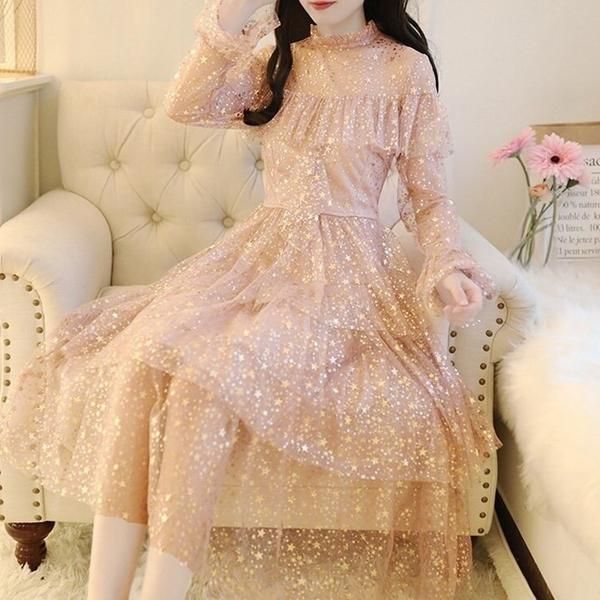 Starry Princess Fairy Dress with Ruffles - Starry Princess Fairy Dress with Ruffles -   18 princess style Dress ideas