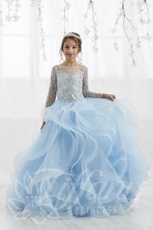 Tiffany Princess 13555 Long Sleeve Pageant Dress - Tiffany Princess 13555 Long Sleeve Pageant Dress -   18 princess style Dress ideas