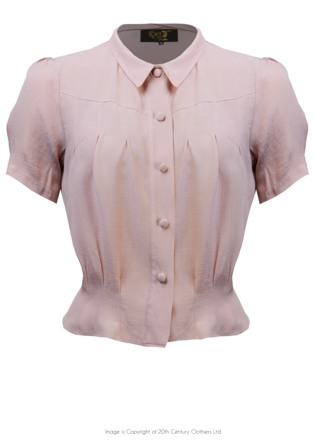 1930s Style 'Bonnie' Blouse in Blush Crepe - 1930s Style 'Bonnie' Blouse in Blush Crepe -   18 style Feminino vintage ideas