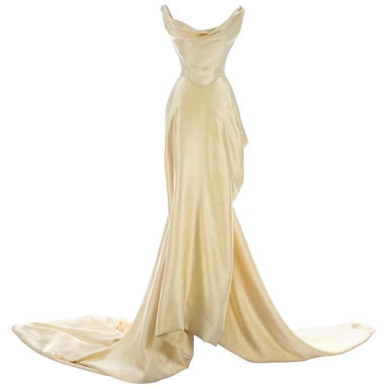Vivienne Westwood cream silk corset and draped skirt wedding ensemble, c. 1999 - Vivienne Westwood cream silk corset and draped skirt wedding ensemble, c. 1999 -   19 beauty Dresses vintage ideas