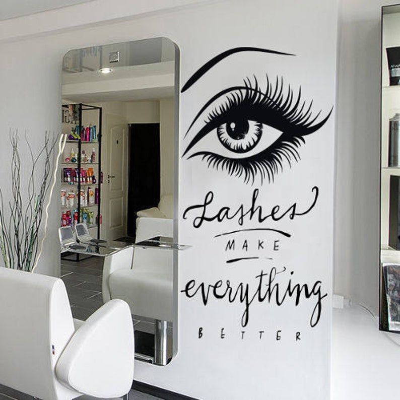 Eyelashes Wall Decal Decal Eyebrows Decal Lashes Decal Beauty Salon Decal Customized Decals 6l - Eyelashes Wall Decal Decal Eyebrows Decal Lashes Decal Beauty Salon Decal Customized Decals 6l -   19 beauty Salon door ideas