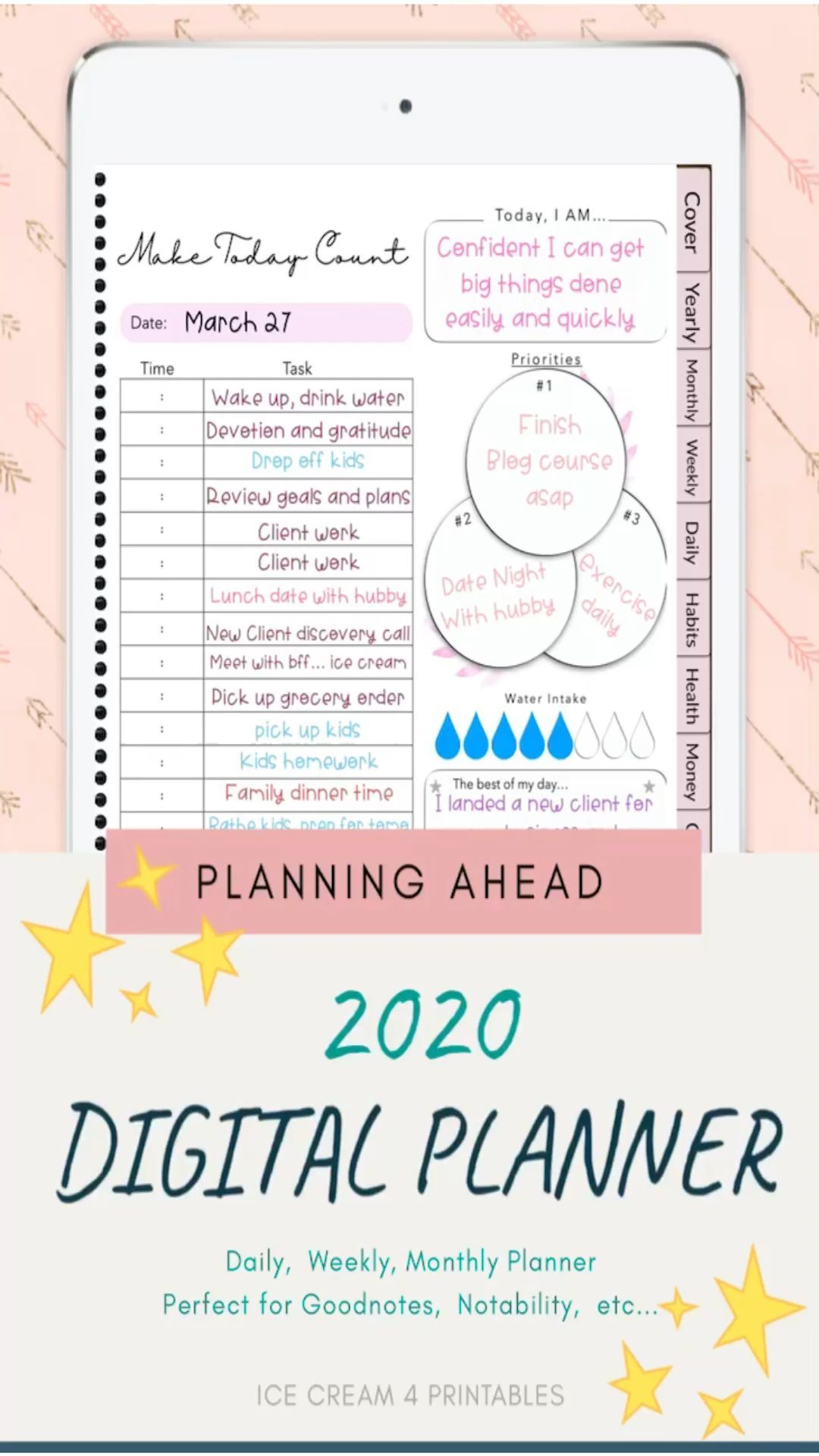 2020 Digital Planner Templates for Organizing Your Life | Marie McGee - 2020 Digital Planner Templates for Organizing Your Life | Marie McGee -   19 commit30 fitness Planner ideas
