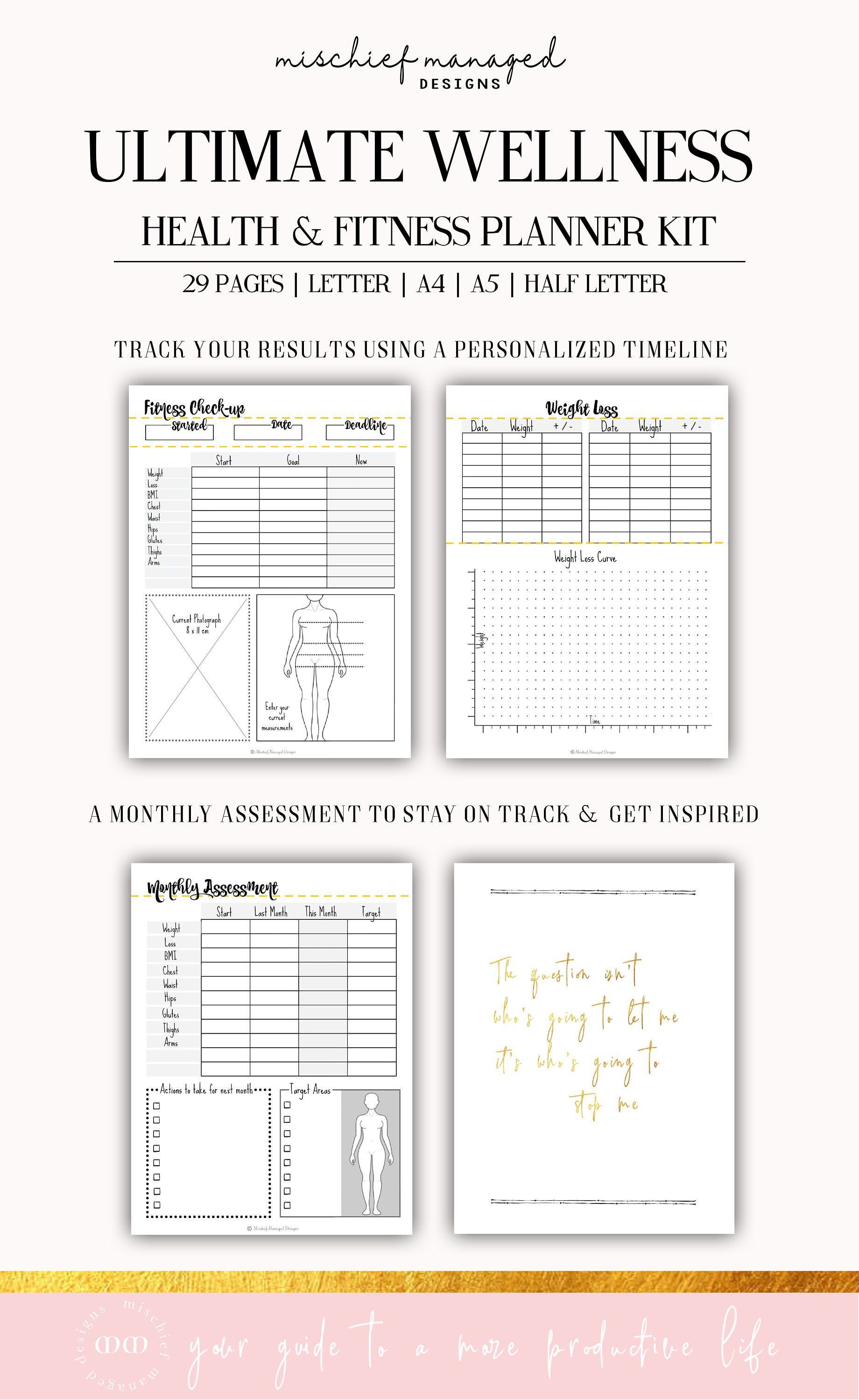 Ultimate Health & Fitness Planner, Workout Tracker, Fitness Planner, Fitness Tracker, Weight Loss Planner, US Letter, A4, A5, Half Letter - Ultimate Health & Fitness Planner, Workout Tracker, Fitness Planner, Fitness Tracker, Weight Loss Planner, US Letter, A4, A5, Half Letter -   19 commit30 fitness Planner ideas
