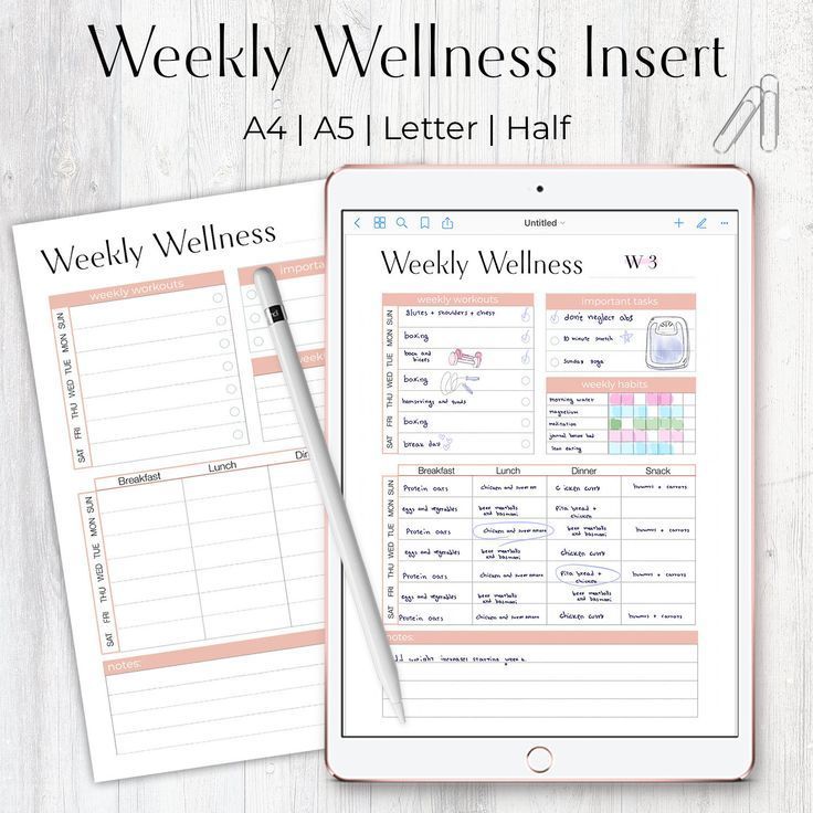 Weekly Fitness Planner, Weekly Wellness and Meal Tracker, Weekly Meal Planner, Goodnotes Fitness Insert, Fitness Insert - Weekly Fitness Planner, Weekly Wellness and Meal Tracker, Weekly Meal Planner, Goodnotes Fitness Insert, Fitness Insert -   19 commit30 fitness Planner ideas